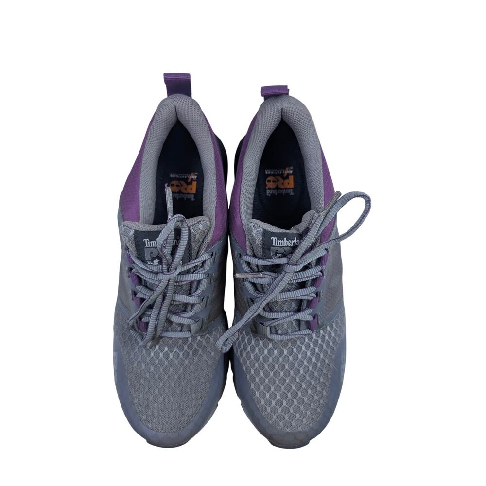 Timberland Pro Radius Womens 11M Purple Gray Composite Toe Work Sneaker